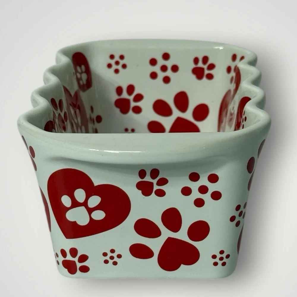 Temptations By Tara Pawfetti Paws Hearts Seasonal 12oz Mini Loaf Ovenware‎